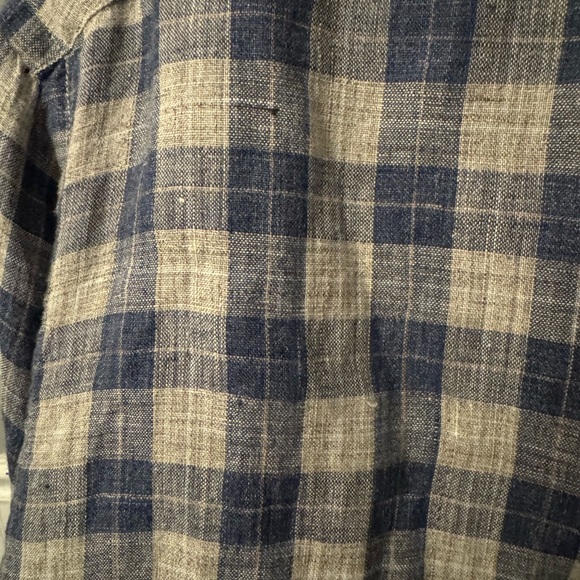 Eleventy Platinum Grey/L Blue/D Blue XXL Button Down Long Sleeve Plaid Shirt - Picture 6 of 11